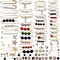 75PCS Pearl Brooch,Pant Waist Tightener Safety Pin Double Faux Pearl Brooches for Women Girls Fashion Cover Up Buttons Clothing Dresses Decoration Accessories Pant Waist Tightener Safety Pins